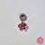 BERLOQUE PRATA 925 FLOR VERMELHA 12MM  COM MICRO ZIRCÔNIAS PTBQ000003 - Imagem 1