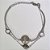 PULSEIRA EM AÇO INOXIDÁVEL 17CM DUPLA COM CÍRCULOS VAZADOS E ÁRVORE DA VIDA + EXTENSOR FECHO LAGOSTA ACPS000359 - Imagem 1