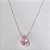 GARGANTILHA FOLHEADA A PRATA COM 50 MILÉSIMOS + VERNIZ DIAMOND CORRENTE CADEADO 42CM ZIRCÔNIA ROSA 13X17MM + EXTENSOR PRGG000864 - Imagem 1