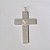 PINGENTE FOLHEADO A PRATA COM 50 MILÉSIMOS + VERNIZ DIAMOND CRUCIFIXO ORAÇÃO PAI NOSSO E IMAGEM CRISTO 32X50MM PRPG000023 - Imagem 1