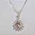 GARGANTILHA FOLHEADA A PRATA COM 50 MILÉSIMOS + VERNIZ DIAMOND CORRENTE VENEZIANA 42CM PINGENTE EM ZIRCÔNIA SALMÃO COM BASE EM ALTA FUSÃO CRAVEJADA - TAMANHO 12X17MM PRGG000892 - Imagem 2