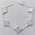 PULSEIRAS FOLHEADA A PRATA COM 50 MILÉSIMOS + VERNIZ DIAMOND 20CM TREVO BRANCO 13MM(PRA131) PRPS000556 - Imagem 1