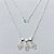 GARGANTILHA FOLHEADA A PRATA COM 50 MILÉSIMOS + VERNIZ DIAMOND CORRENTE CADEADO 42CM CANGA CORAÇÕES 2 MENINA E 1 MENINO 22MM PRGG000909 - Imagem 1