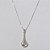 GARGANTILHA FOLHEADA A PRATA COM 50 MILÉSIMOS + VERNIZ DIAMOND CORRENTE VENEZIANA 44CM PINGENTE GOTA DESENHADA 10MM PRGG000917 - Imagem 1