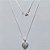 GARGANTILHA FOLHEADA A PRATA COM 50 MILÉSIMOS + VERNIZ DIAMOND CORRENTE VENEZIANA PINGENTE CORAÇÃO COM MICRO ZIRCÔNIAS 11MM PRGG000934 - Imagem 1