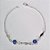 PULSEIRAS FOLHEADA A PRATA COM 50 MILÉSIMOS + VERNIZ DIAMOND 18CM COM OLHOS GREGOS AZUÍS 6MM FECHO LAGOSTA PRPS000574 - Imagem 1
