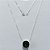 GARGANTILHA FOLHEADA A PRATA COM 50 MILÉSIMOS + VERNIZ DIAMOND 45CM CORRENTE VENEZIANA ZIRCÔNIA VERDE 12MM PRGG000945 - Imagem 1