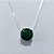 GARGANTILHA FOLHEADA A PRATA COM 50 MILÉSIMOS + VERNIZ DIAMOND 45CM CORRENTE VENEZIANA ZIRCÔNIA VERDE 12MM PRGG000945 - Imagem 2