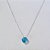 GARGANTILHA FOLHEADA A PRATA COM 50 MILÉSIMOS + VERNIZ DIAMOND 42CM CORRENTE CADEADO ZIRCÔNIA AZUL 10MM PRGG000947 - Imagem 1