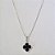 GARGANTILHA FOLHEADA A PRATA COM 50 MILÉSIMOS + VERNIZ DIAMOND 45CM CORRENTE SINGAPURA TREVO PRETO 10MM PRGG000964 - Imagem 1