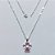 GARGANTILHA FOLHEADA A PRATA COM 50 MILÉSIMOS + VERNIZ DIAMOND 45CM CORRENTE VENEZIANA MENINA COM MICRO ZIRCÔNIAS ROSAS 14MM PRGG000971 - Imagem 1