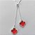 GARGANTILHA FOLHEADA A PRATA COM 50 MILÉSIMOS + VERNIZ DIAMOND CORRENTE VENEZIANA GRAVATINHA 60CM TREVO VERMELHO 13MM PRGG000977(PRA252) - Imagem 2