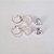 BRINCO FOLHEADO A PRATA COM 50 MILÉSIMOS + VERNIZ DIAMOND ARGOLA DE PRESSÃO ZIRCÔNIA FORMATO CORAÇÃO 8MM E CORAÇÃO BRANCO 11MM PRBR000746 - Imagem 2