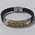 PULSEIRA  EM AÇO INOXIDÁVEL 316L EMBORRACHADA 20CM LARGURA 10MM COM TRAVA DETALHES VAZADOS DOURADO ACPS000376 - Imagem 1