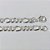 CORRENTE FOLHEADA A PRATA COM 50 MILÉSIMOS + VERNIZ DIAMOND CORRENTE 3X1 70CM LARGURA 5MM FECHO LAGOSTA PRCR000040 - Imagem 2