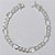 PULSEIRA FOLHEADA A PRATA COM 50 MILÉSIMOS + VERNIZ DIAMOND 19CM 3X1 LARGURA 6MM FECHO GAVETA COM TRAVA DUPLA PRPS000606 - Imagem 1