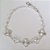 PULSEIRA FOLHEADA A PRATA COM 50 MILÉSIMOS + VERNIZ DIAMOND 18CM COM 3 TREVOS E 2 CORAÇÕES DE VIDRO TRANSPARENTE 15MM+ EXTENSOR FECHO LAGOSTA PRPS000640 - Imagem 1