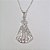 GARGANTILHA FOLHEADA A PRATA COM 50 MILÉSIMOS + VERNIZ DIAMOND CORRENTE L-11  42CM NOSSA SENHORA APARECIDA VAZADA GRANDE 21MM + EXTENSOR FECHO LAGOSTA PRGG001006 - Imagem 2