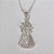 GARGANTILHA FOLHEADA A PRATA COM 50 MILÉSIMOS + VERNIZ DIAMOND CORRENTE l-11  42CM NOSSA SENHORA APARECIDA COROA 13MM + EXTENSOR FECHO LAGOSTA PRGG001007 - Imagem 2