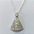 GARGANTILHA FOLHEADA A PRATA COM 50 MILÉSIMOS + VERNIZ DIAMOND CORRENTE CADEADO NOSSA SENHORA APARECIDA COM MICRO ZIRCÔNIAS 16MM PRGG001008 - Imagem 2