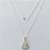 GARGANTILHA FOLHEADA A PRATA COM 50 MILÉSIMOS + VERNIZ DIAMOND CORRENTE CADEADO NOSSA SENHORA APARECIDA COM MICRO ZIRCÔNIAS 16MM PRGG001008 - Imagem 1