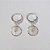 BRINCO FOLHEADO A PRATA COM 50 MILÉSIMOS + VERNIZ DIAMOND ARGOLA DE PRESSÃO BEACH TENNIS 12MM PRBR000764 - Imagem 1