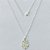GARGANTILHA FOLHEADA A PRATA COM 50 MILÉSIMOS + VERNIZ DIAMOND CORRENTE CADEADO PINGENTE NOSSA SENHORA APARECIDA 12MM PRGG001010 - Imagem 1