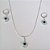 CONJUNTO FOLHEADO A PRATA COM 50 MILÉSIMOS + VERNIZ DIAMOND CORRENTE L-11 45CM PINGENTE OLHO GREGO 10MM E BRINCOS COM ARGOLA DE PRESSÃO OLHO GREGO 10MM PRCJ000059 - Imagem 1