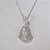 GARGANTILHA FOLHEADA A PRATA COM 50 MILÉSIMOS + VERNIZ DIAMOND CORRENTE VENEZIANA 45CM PINGENTE NOSSA SENHORA APARECIDA COM MICRO ZIRCÔNIAS 16x29MM FECHO LAGOSTA PRGG001034 - Imagem 2