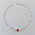 PULSEIRA FOLHEADA A PRATA COM 50 MILÉSIMOS + VERNIZ DIAMOND - PULSEIRA 19CM CORRENTE CORAÇÃO COM CORAÇÕES VAZADOS E CORAÇÃO COM PEDRA CRISTAL VERMELHA - PRPS000758 - Imagem 1