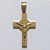PINGENTE EM AÇO INOXIDÁVEL 316L CRUCIFIXO DOURADO ALTO RELEVO 20X30MM ACPG000052 - Imagem 1