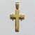PINGENTE EM AÇO INOXIDÁVEL 316L CRUCIFIXO DOURADO ALTO RELEVO 19X30MM ACPG000053 - Imagem 1