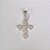 PINGENTE FOLHEADO A PRATA COM 50 MILÉSIMOS + VERNIZ DIAMOND CRUCIFIXO FORMATO CORAÇÃO 12X16MM PRPG000038 - Imagem 1