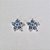 BRINCO FOLHEADO A PRATA COM 50 MILÉSIMOS + VERNIZ DIAMOND FORMATO FLOR CRAVEJADO COM ZIRCÔNIAS AZUL CLARO 11MM  PRBR000814 - Imagem 1