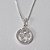 GARGANTILHA FOLHEADA A PRATA COM 50 MILÉSIMOS + VERNIZ DIAMOND CORRENTE VENEZIANA 45CM PINGENTE MENINA CÍRCULO COM MICRO ZIRCÔNIAS 13MM PRGG001038 - Imagem 2