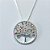 GARGANTILHA FOLHEADA A PRATA COM 50 MILÉSIMOS + VERNIZ DIAMOND CORRENTE VENEZIANA 45CM PINGENTE ÀRVORE DA VIDA COM MICRO ZIRCÔNIAS 24MM PRGG001039 - Imagem 2