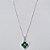 GARGANTILHA FOLHEADA A PRATA COM 50 MILÉSIMOS + VERNIZ DIAMOND CORRENTE VENEZIANA 45CM PINGENTE TREVO VERDE VIDRO 12MM +  EXTENSOR PRGG001052 - Imagem 1