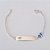 PULSEIRA FOLHEADA A PRATA COM 50 MILÉSIMOS + VERNIZ DIAMOND INFANTIL 12CM CHAPINHA COM BORBOLETA CRISTAL AZUL PRPS000807 - Imagem 1