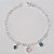 PULSEIRA FOLHEADA A PRATA COM 50 MILÉSIMOS + VERNIZ DIAMOND INFANTIL PULSEIRA CORAÇÃO 15CM CORAÇÃO VAZADO E OLHOS GREGOS PRPS000808 - Imagem 1