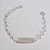 PULSEIRA FOLHEADA A PRATA COM 50 MILÉSIMOS + VERNIZ DIAMOND INFANTIL 14CM CHAPINHA COM PÉROLAS PRPS000811 - Imagem 1