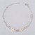 PULSEIRA FOLHEADA A PRATA COM 50 MILÉSIMOS + VERNIZ DIAMOND PULSEIRA INFANTIL CORAÇÕES 14CM BORBOLETAS E PEDRA CRISTAL+ EXTENSOR PRPS000814 - Imagem 1