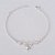 PULSEIRA FOLHEADA A PRATA COM 50 MILÉSIMOS + VERNIZ DIAMOND INFANTIL 14CM PÉROLAS E CORAÇÃO LISO + EXTENSOR PRPS000818 - Imagem 1