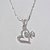 GARGANTILHA FOLHEADA A PRATA COM 50 MILÉSIMOS + VERNIZ DIAMOND CORRENTE 45CM PINGENTE CORAÇÃO COM LAÇO COM MICRO ZIRCÔNIAS 14MM + EXTENSOR PRGG001063 - Imagem 2