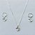 CONJUNTO FOLHEADO A PRATA COM 50 MILÉSIMOS + VERNIZ DIAMOND CORRENTE VENEZIANA 45CM BRINCO DE ARGOLA DE PRESSÃO E PINGENTE CORAÇÃO MARTELADO 9MM PRCJ000071 - Imagem 1