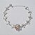 PULSEIRA FOLHEADA A PRATA COM 50 MILÉSIMOS + VERNIZ DIAMOND 18CM TREVO PRATA 10MM E FLOR COM ZIRCÔNIAS COLORIDAS 16MM FECHO LAGOSTA + EXTENSOR PRPS000848 - Imagem 1