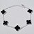 PULSEIRA FOLHEADA A PRATA COM 50 MILÉSIMOS + VERNIZ DIAMOND 18CM TREVO PRETO 13MM + EXTENSOR PRPS000867 - Imagem 1