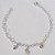 PULSEIRA FOLHEADA A PRATA COM 50 MILÉSIMOS + VERNIZ DIAMOND INFANTIL 15CM CORAÇÕES E PET PRPS000881 - Imagem 1