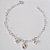 PULSEIRA FOLHEADA A PRATA COM 50 MILÉSIMOS + VERNIZ DIAMOND INFANTIL 15CM CORAÇÃO E STRASS PRPS000882 - Imagem 1
