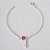 PULSEIRA FOLHEADA A PRATA COM 50 MILÉSIMOS + VERNIZ DIAMOND INFANTIL 14CM PEDRA CRISTAL ROSA E FIGA PRPS000885 - Imagem 1
