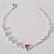 PULSEIRA FOLHEADA A PRATA COM 50 MILÉSIMOS + VERNIZ DIAMOND INFANTIL 13CM + EXTENSOR - PULSEIRA COM BOLINHAS E CORAÇÃO ROSA PRPS000893 - Imagem 1